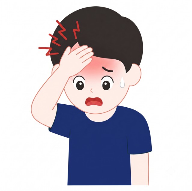 이마 아파요